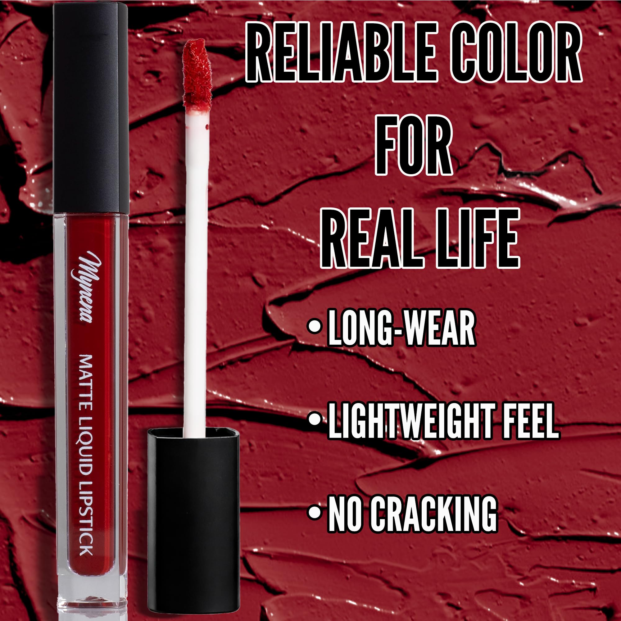 Mynena Elle open applicator detail demonstrating precise tip and easy application benefit: accurate lip lining