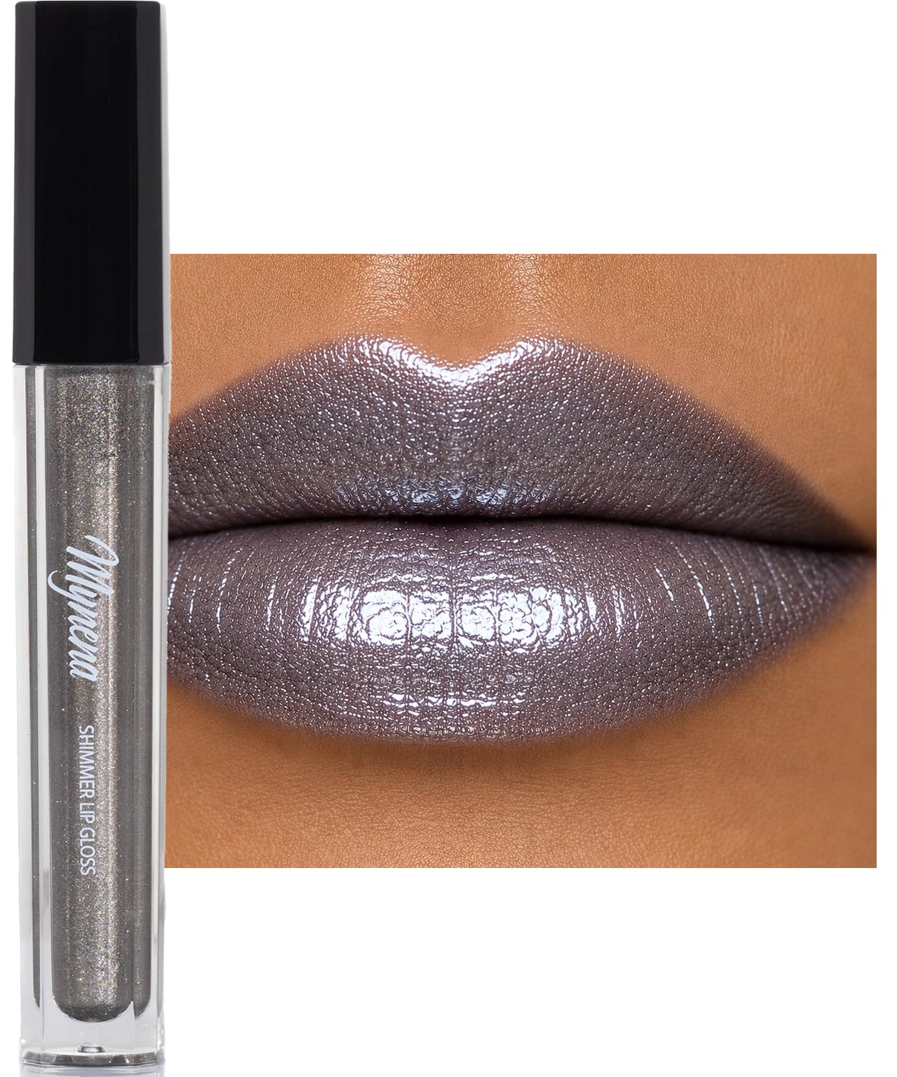 Mynena front tube Steel shade showing bold silver metallic shine