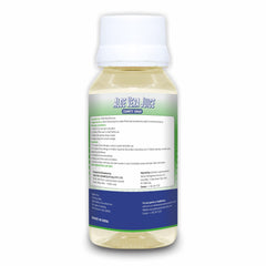 MYOC aloe juice pouring from open cap for easy formulation control