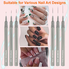 MYR brushes creating a floral nail design illustrating fine-line control and detail