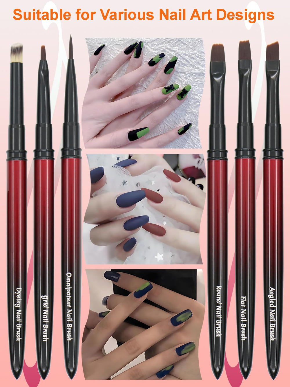 MYR brush kit next to a hand for scale, showing compact size and travel-friendly benefit