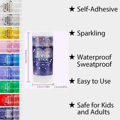 Mysense applying glitter under eye for festive long-lasting sparkle