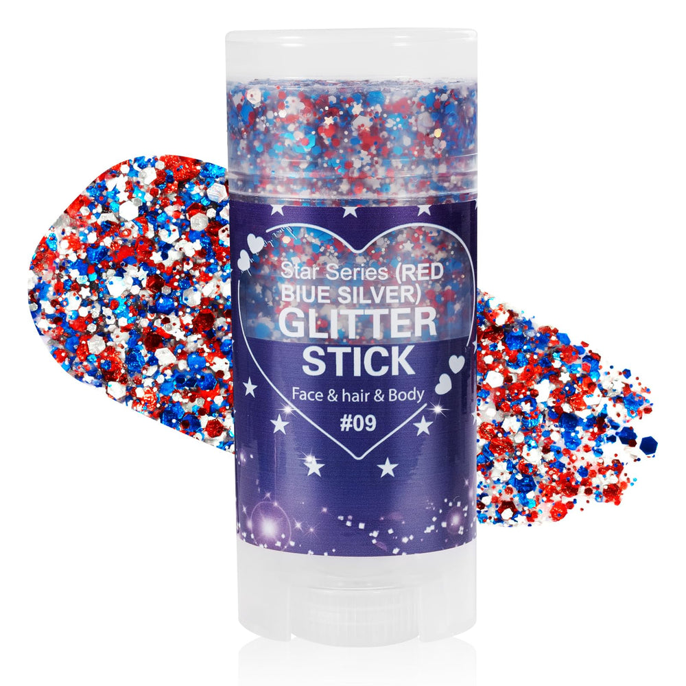 Mysense front packaging showing red white blue glitter stick benefit ease
