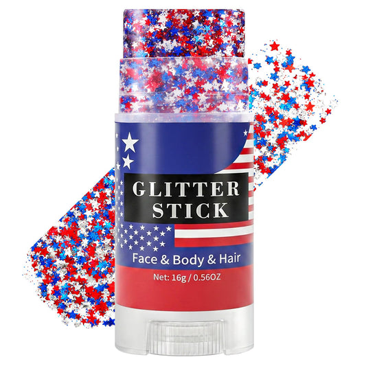Mysense front packaging showing patriotic glitter stick and immediate benefit of quick application