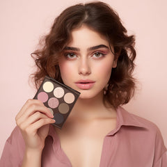 MYSTER ROSEY eyeshadow applied on eyes illustrating natural daytime and subtle smokey look