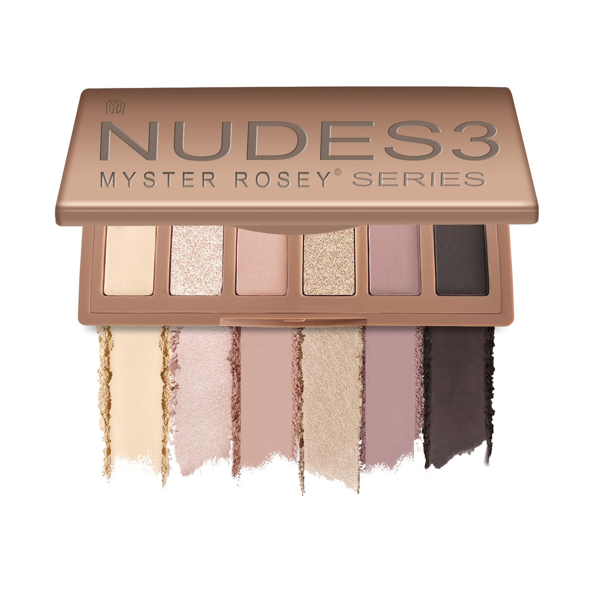 MYSTER ROSEY front packaging showing compact travel-ready palette and durable case