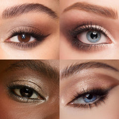 MYSTER ROSEY texture swatches on arm showing true pigmentation and buildable finish