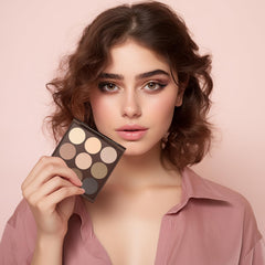 MYSTER ROSEY compact with mirror in a purse highlighting travel-ready portability