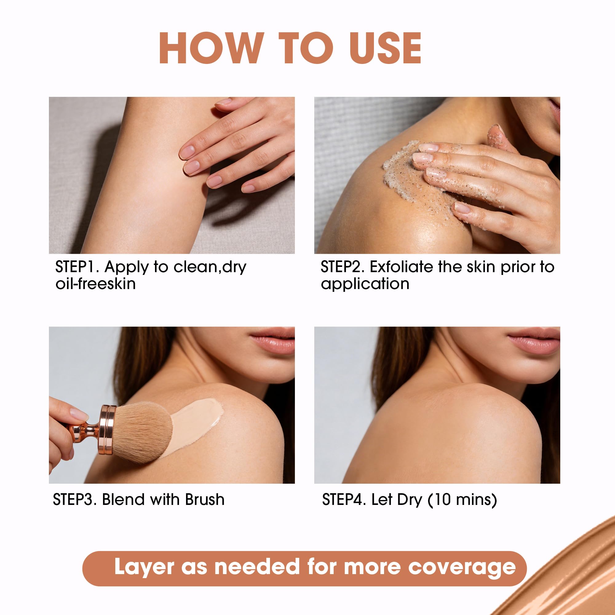 MyTend product label and shade options for custom-matching skin tones