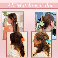 Mythos clip securing thick hair for a strong non-slip hold during activities