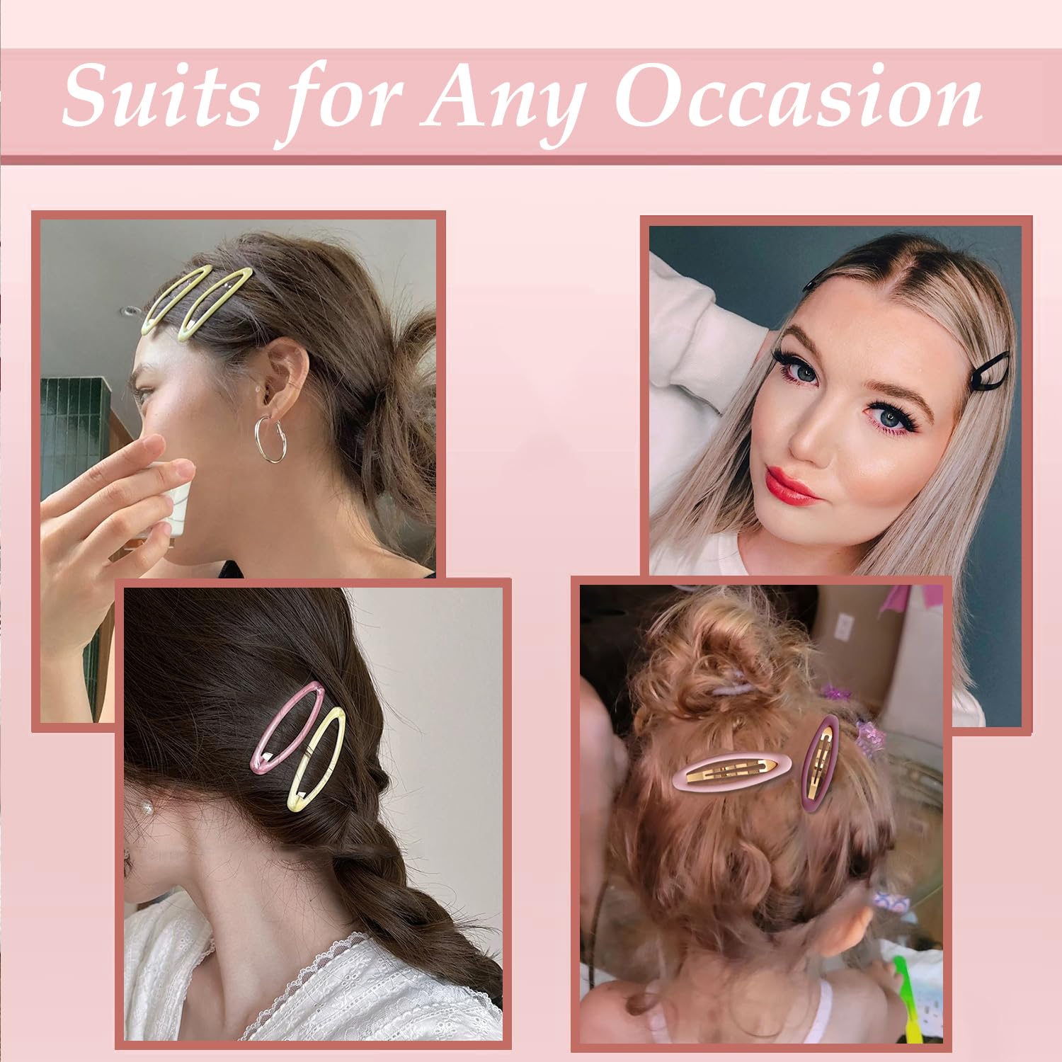 Mythos clip on fine hair showing gentle grip without creasing