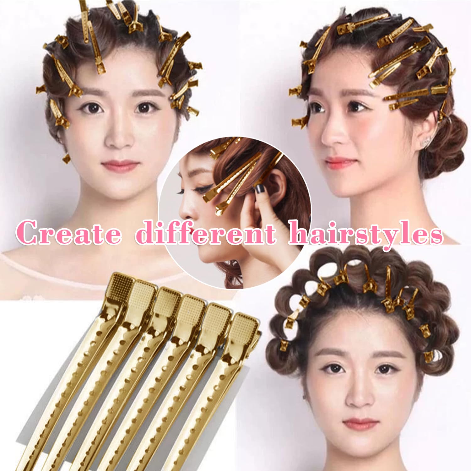 Mythos clips sectioning hair for color showing precise styling benefit