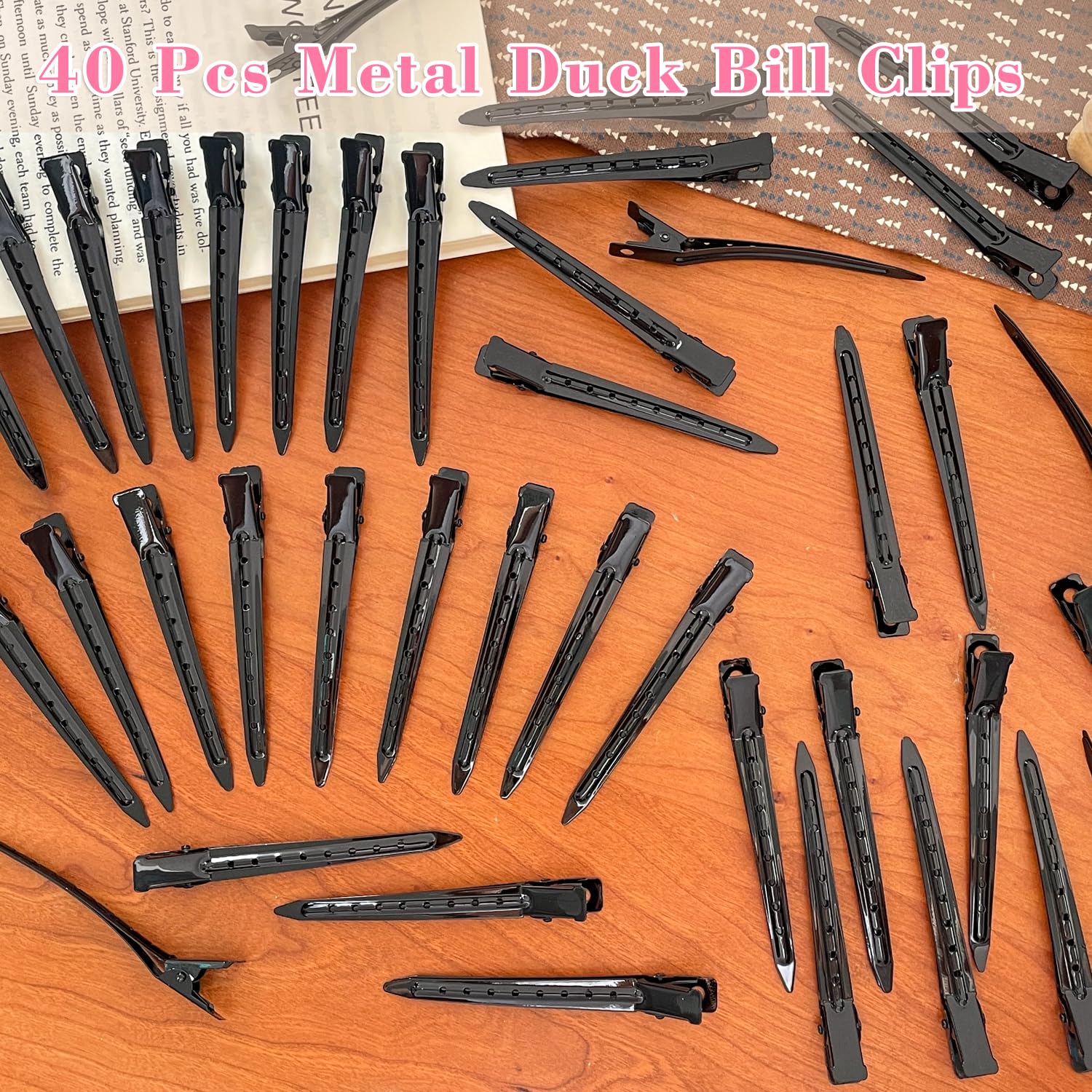 Mythos clips securing rolled hair for styling and heat-free curls benefit