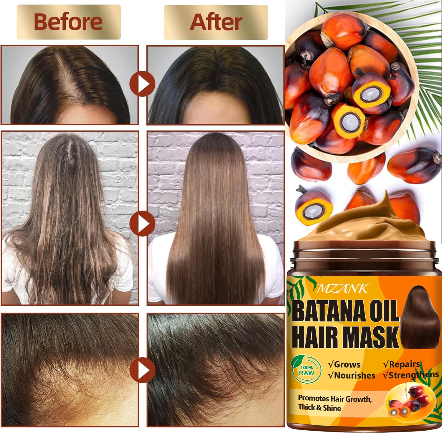 MZANK close-up Batana oil texture highlighting deep hydration benefit