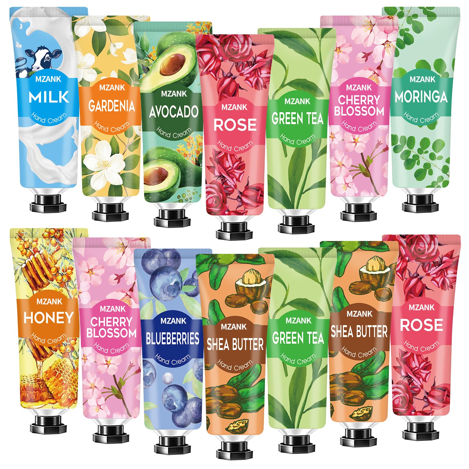 MZANK front packaging showing full 14-pack benefits and variety