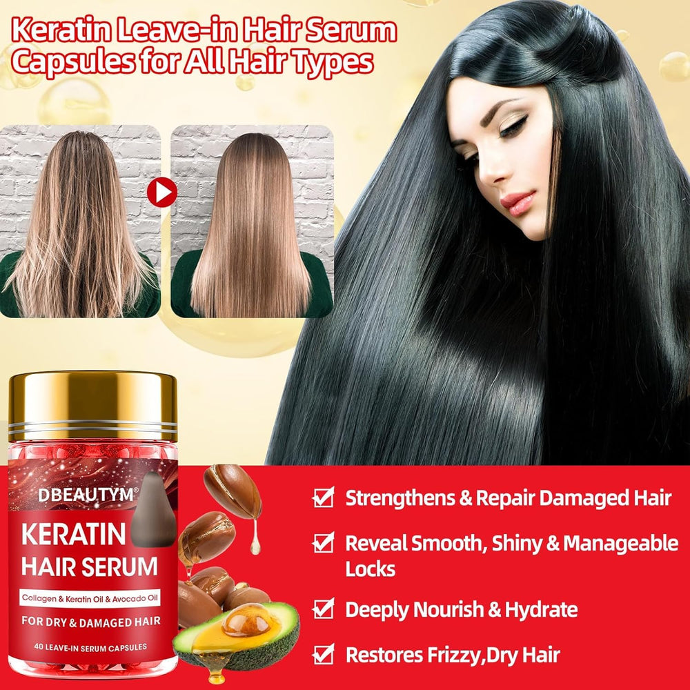 MZANK keratin serum capsules bottle with clear view promoting repair