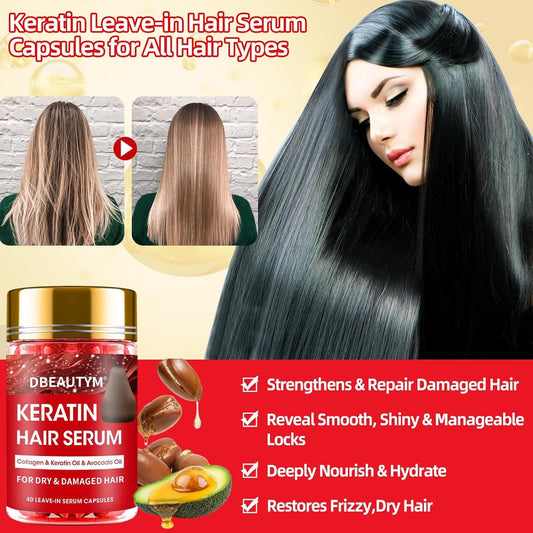 MZANK keratin serum capsules bottle with clear view promoting repair