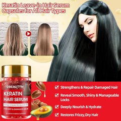 MZANK keratin serum capsules bottle with clear view promoting repair