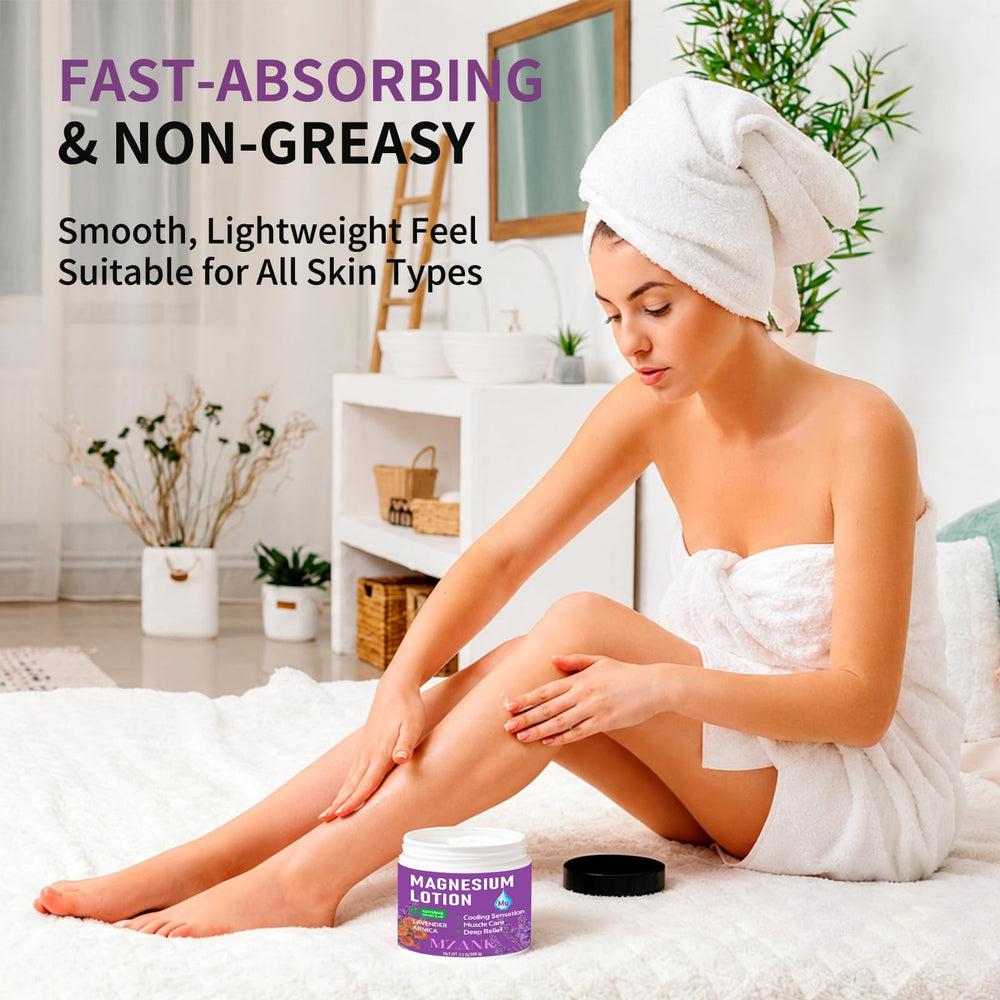 MZANK applied to leg showing muscle relief and restored comfort