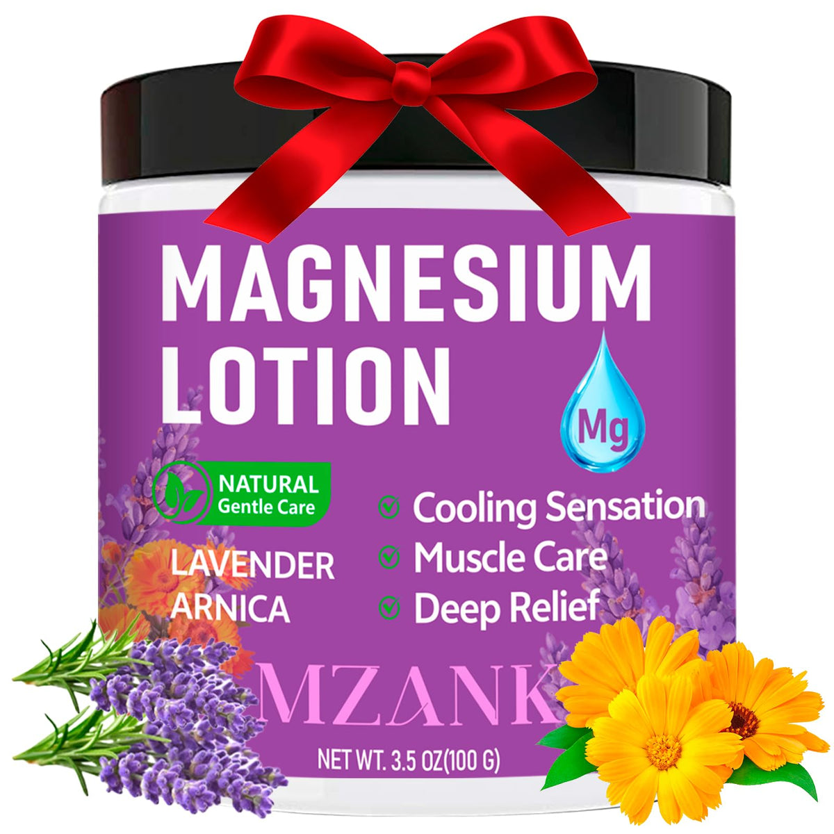 MZANK front packaging showing calming design and product benefit