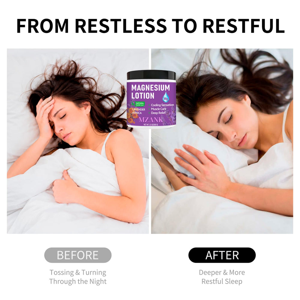MZANK lifestyle shot in bedroom conveying restful-sleep support benefits