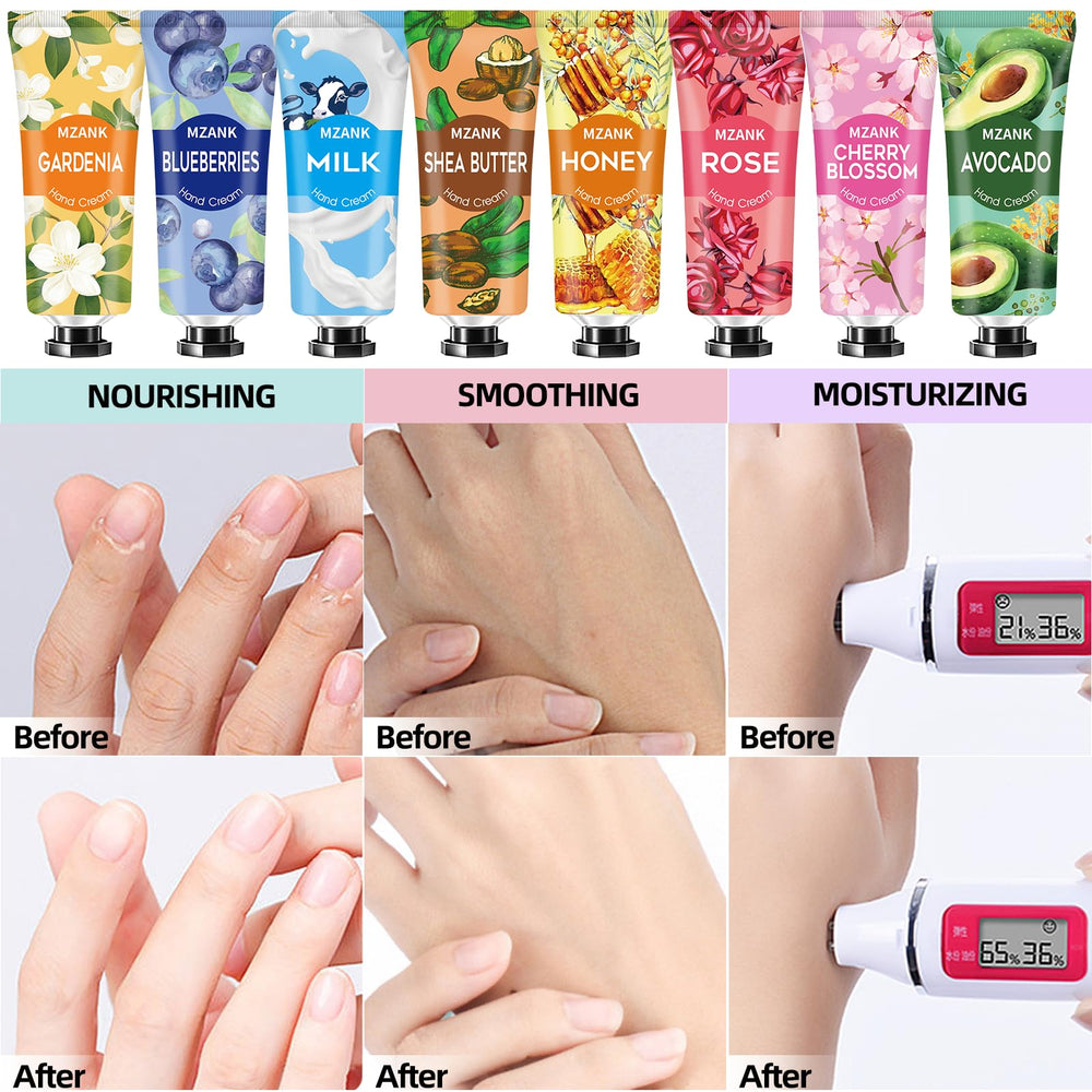 MZANK scent labels detail showing fragrance names for easy selection