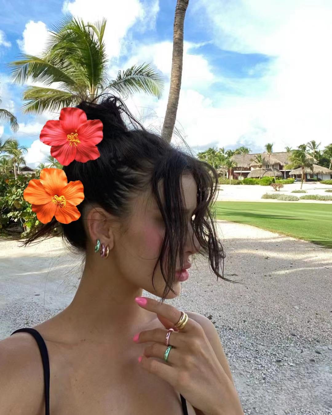 MZLUWM in hairstyle bun and braid showing versatile styling options
