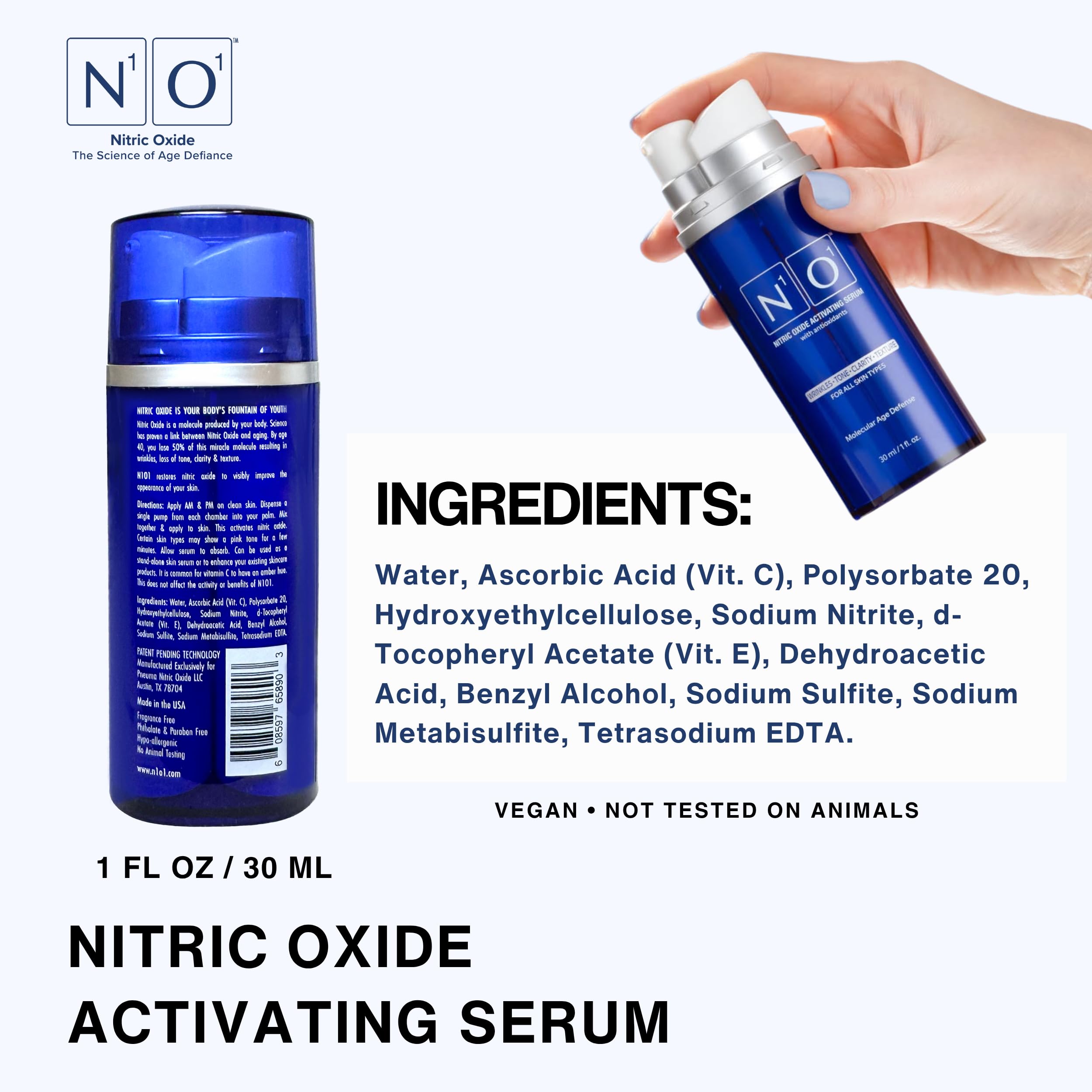 N1O1 on bathroom counter styled setting showing daily routine convenience