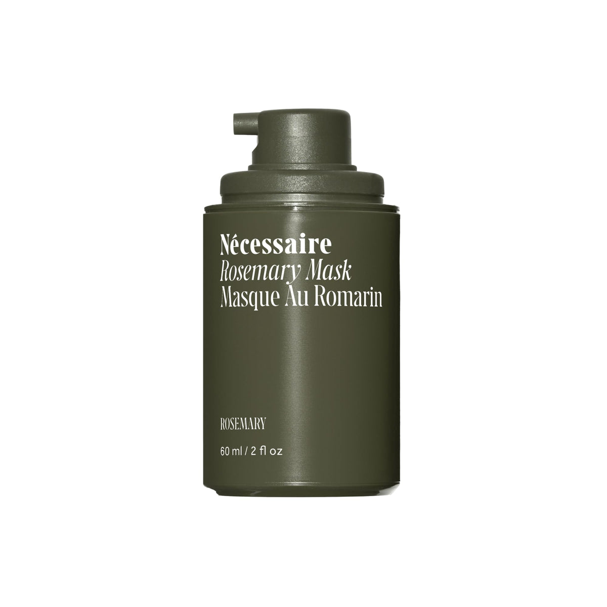 Nécessaire front packaging showing compact 60ml bottle for travel-friendly strength