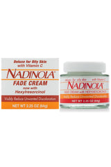 Nadinola fade cream front packaging showing product and benefits for oily skin