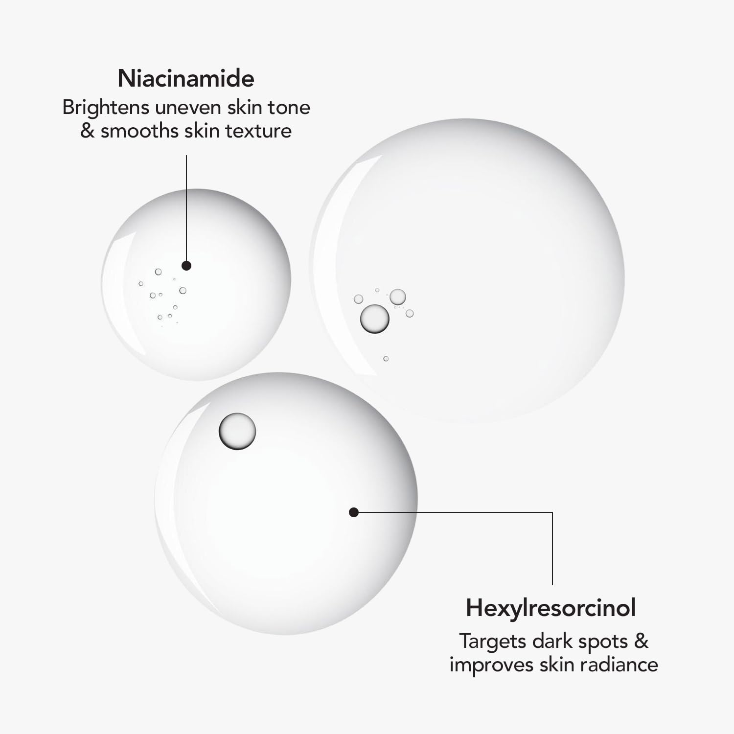 NADINOLA label closeup showing niacinamide and hexylresorcinol ingredients