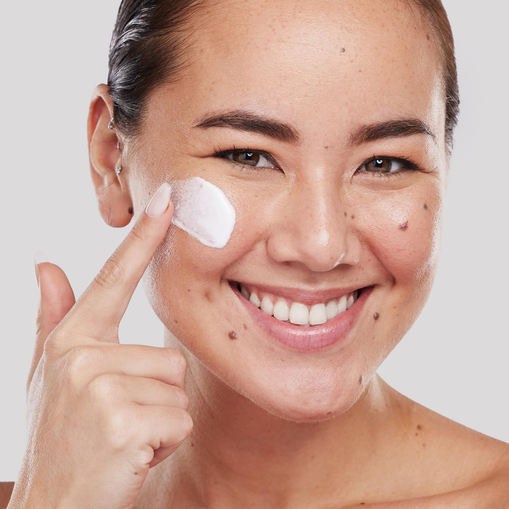 NADINOLA moisturizer on skin showing hydrated dewy finish