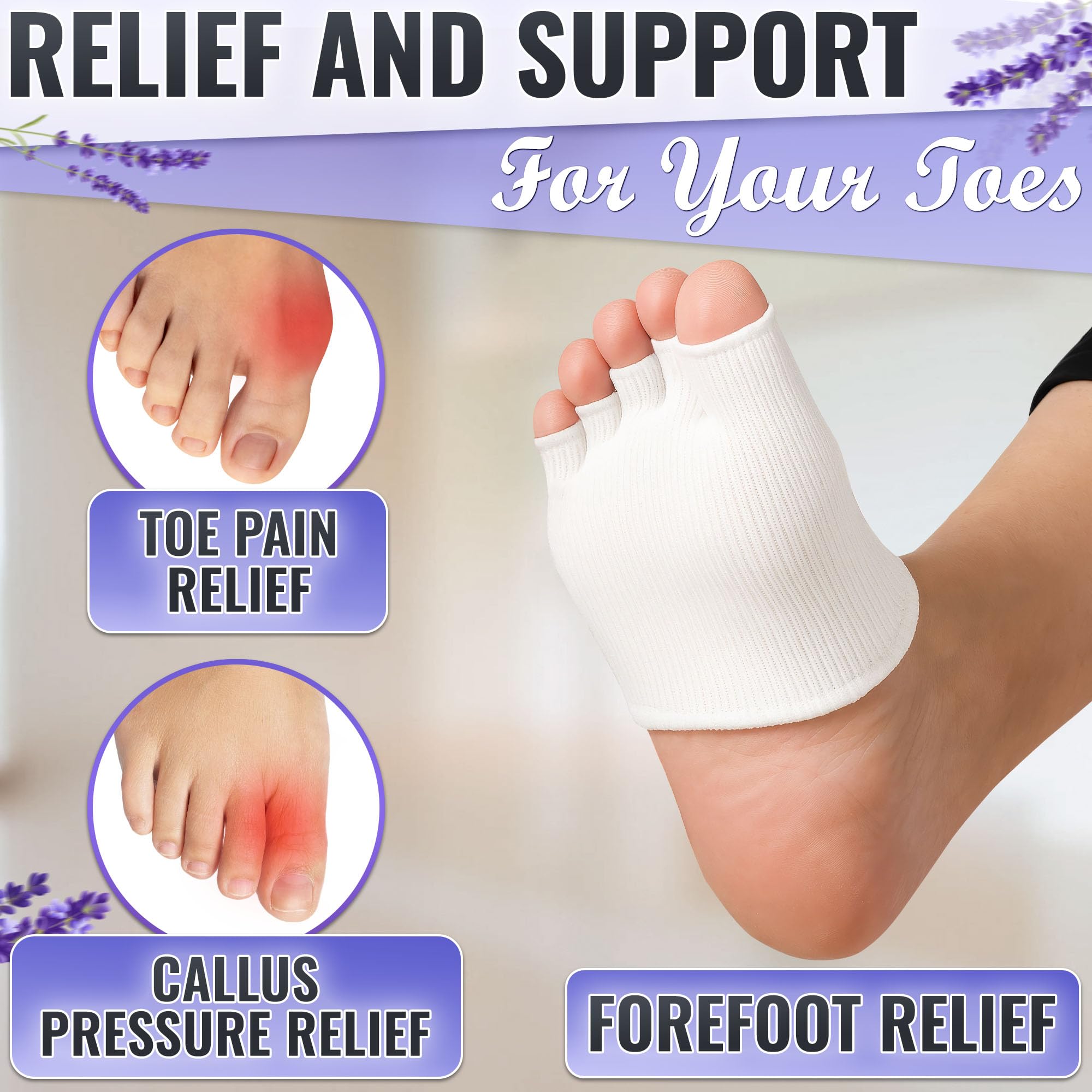 NADOBA used during pedicure with open-toe access for nail work convenience