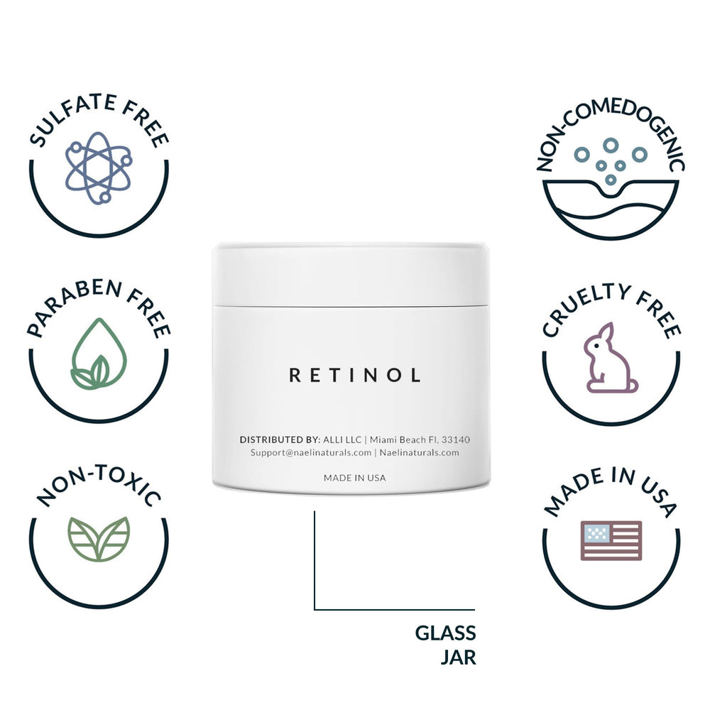 NAELI retinoid cream being applied to hand demonstrating easy absorption benefit