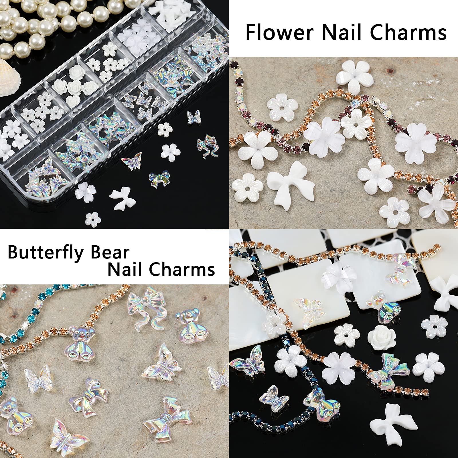 NAFIGO charms on fingernails showing accurate size and impact
