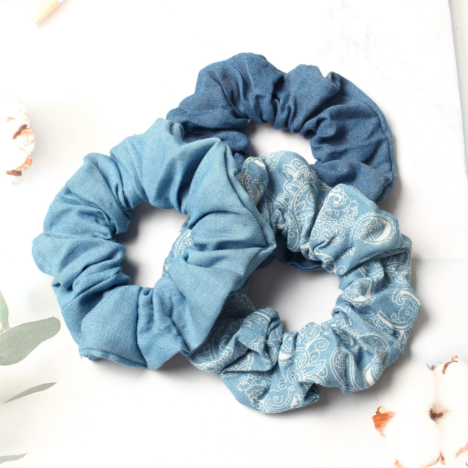 naibirdr stacked scrunchies showing full color range for outfit matching