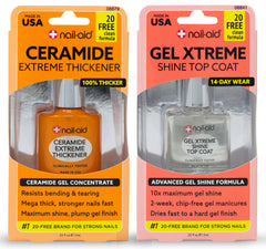 NAIL-AID front packaging showing two clear bottles and benefits