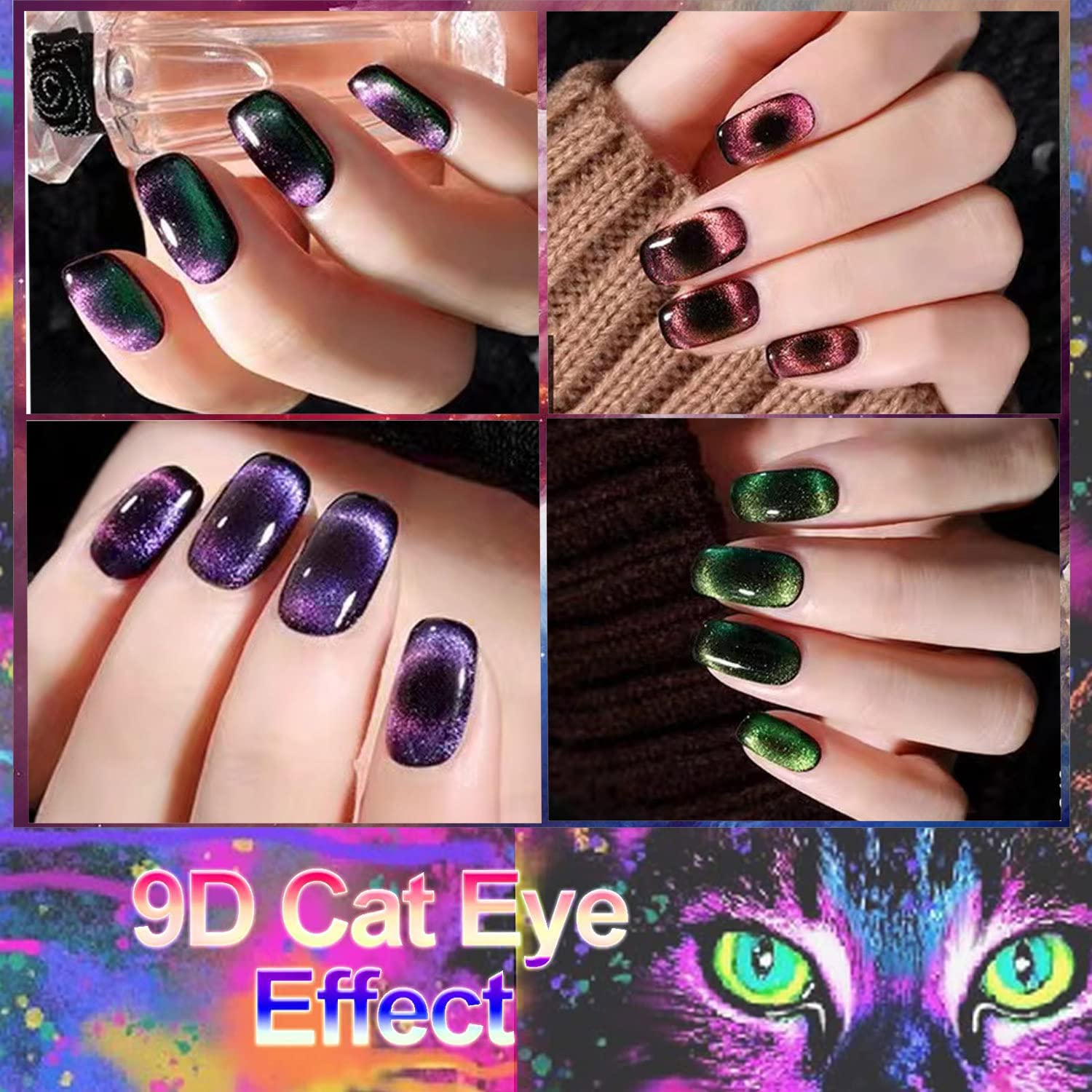NAIL GIL A03 finished manicure on hands showcasing multidimensional shine