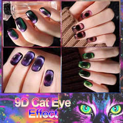 NAIL GIL A03 finished manicure on hands showcasing multidimensional shine