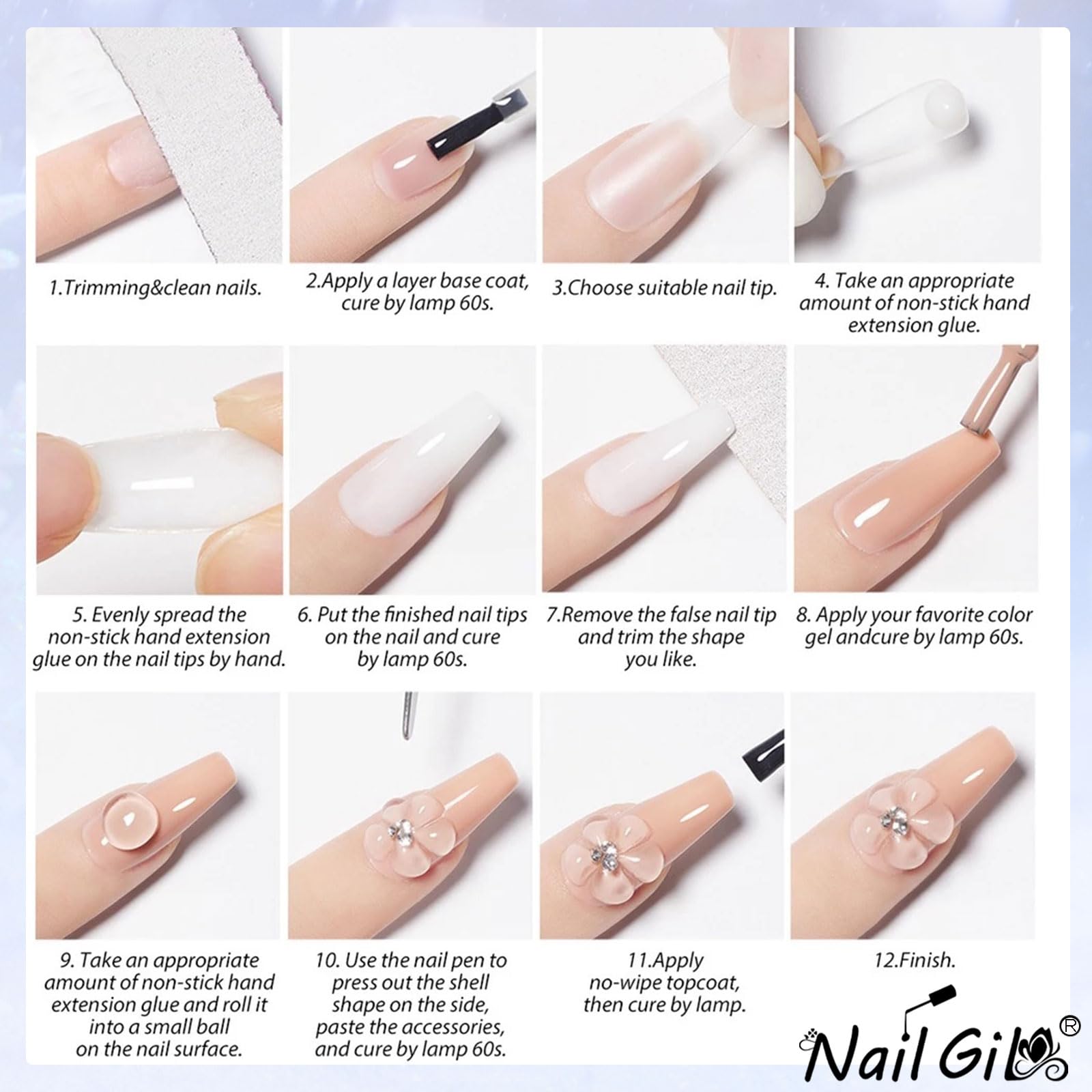 NAIL GIL color swatch set showing true shades and opacity