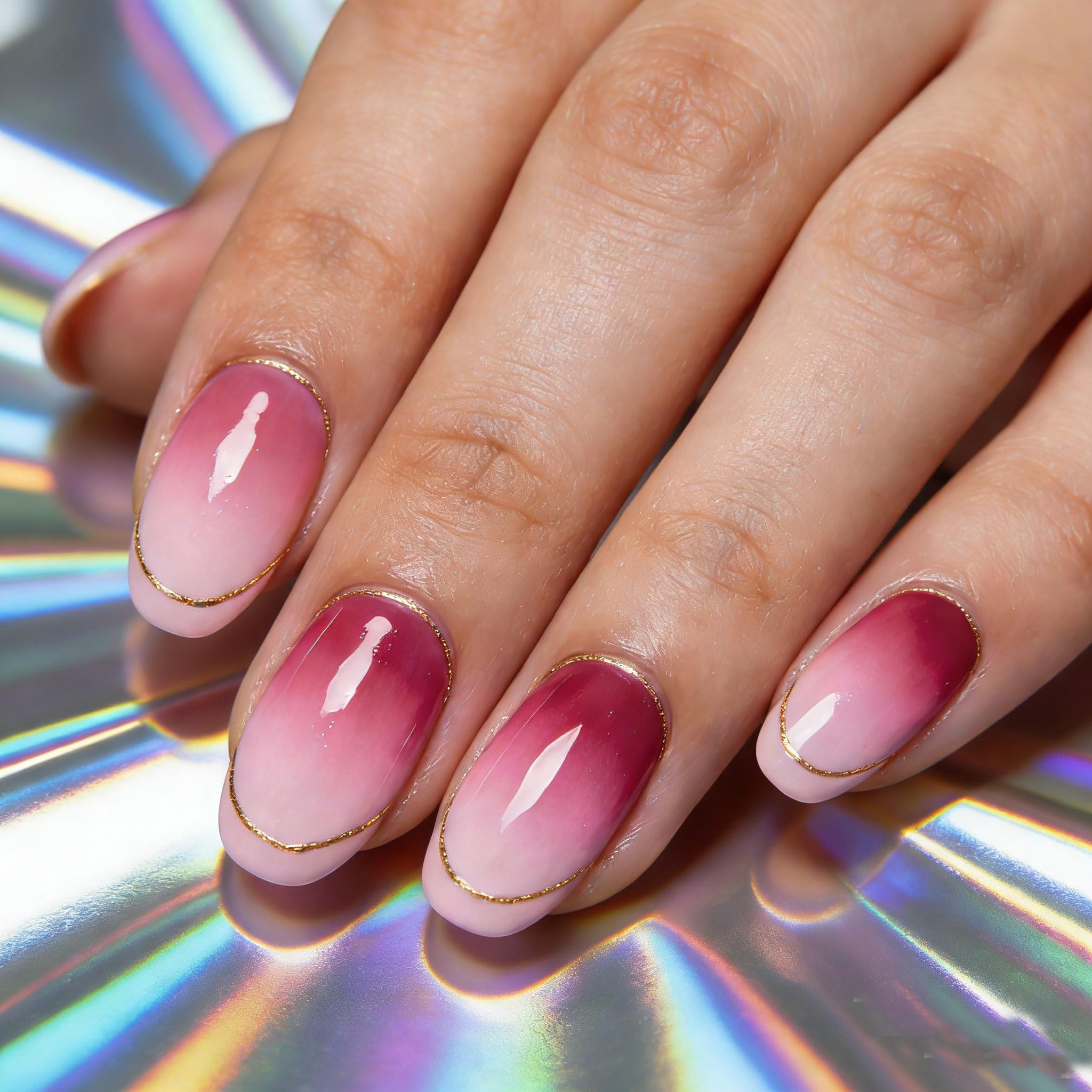NAIL GIL kit held beside fingers to show scale and realistic size for travel use