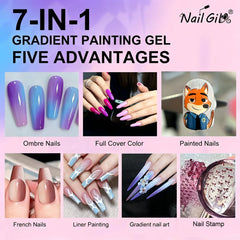 NAIL GIL sponge pen and twenty square sponges close-up showing precise application control