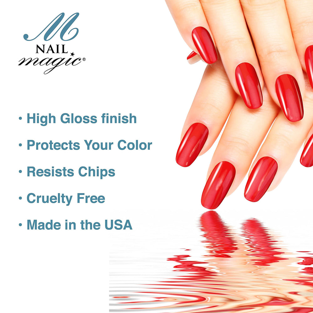 Lifestyle scene of Nail Magic on bathroom counter showing everyday salon-quality benefit
