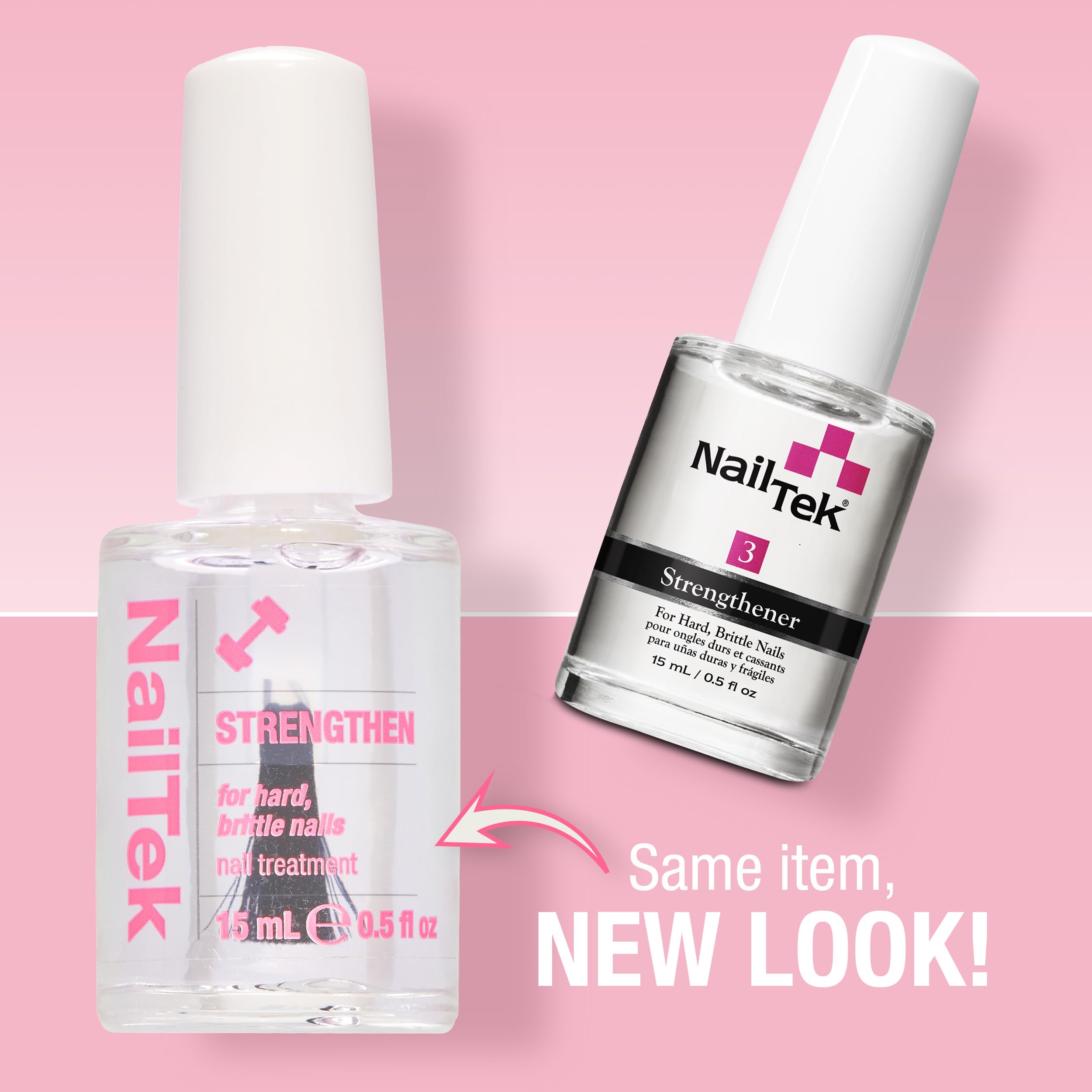 Nail Tek brush applicator pulling smooth, even formula for precise coverage