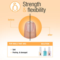 Applying Nail Tek Formula 2 with brush to strengthen and reduce peeling