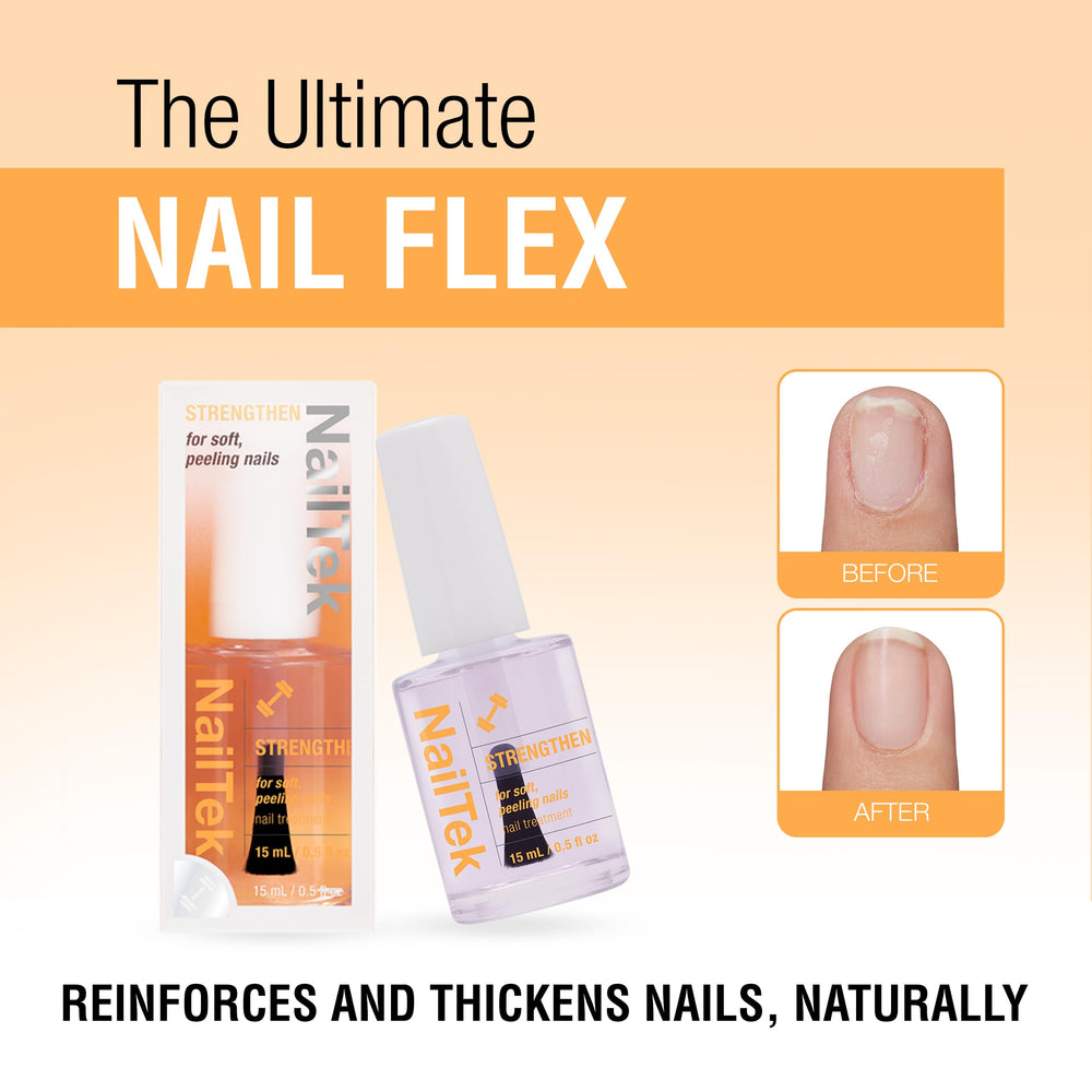 Nail Tek precision brush close-up for neat application and even coverage