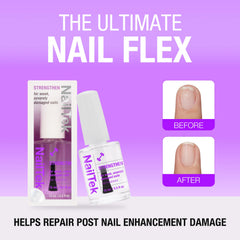 Nail Tek clear formula texture close-up highlighting smoothing action