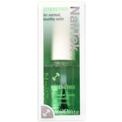 Nail Tek bottle on a manicure station suggesting salon-quality maintenance at home