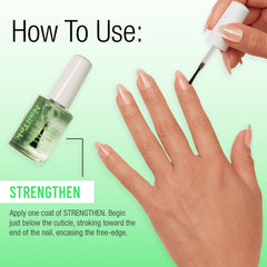 Nail Tek used under colored polish showing better adhesion and smoother color