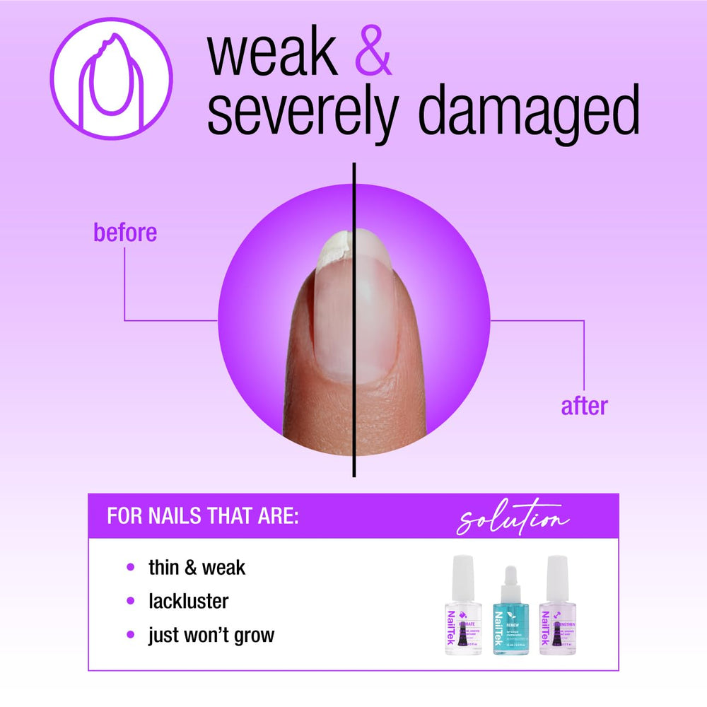 Nail Tek Hydrate bottle close-up highlighting deep moisture action